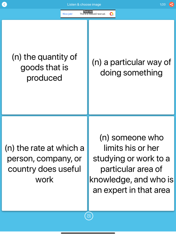TOEFL Vocabulary-Play & Learn iPad screenshot 6 - Education app