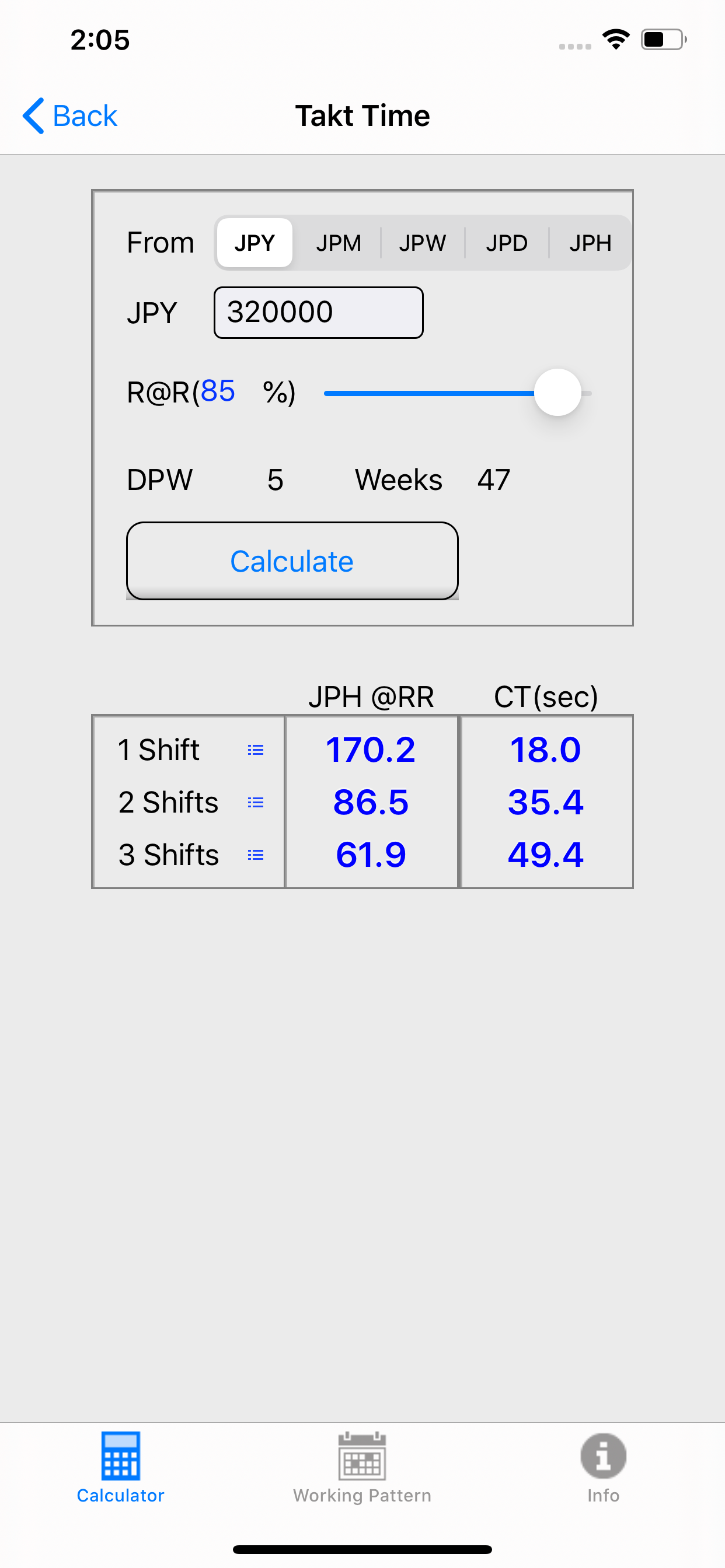 IE Calculator