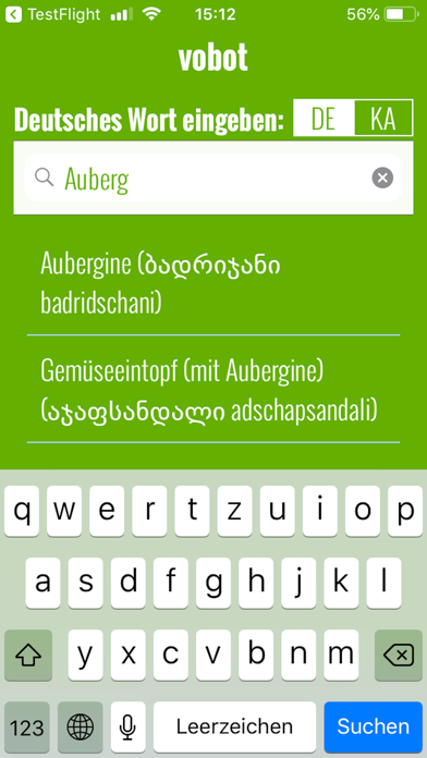 vobot Georgisch Screenshot