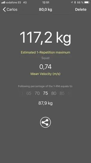 Capture d'écran de My Lift: Measure Your Strength sur iPhone 4
