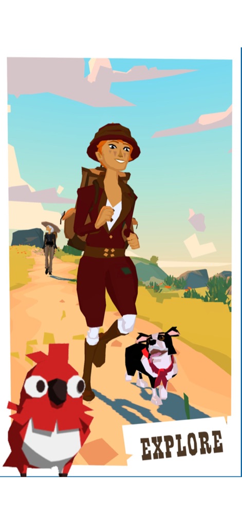 The Trail - Gli utenti possono ammirare il personaggio principale mentre esplora il sentiero, accompagnato dal fedele cane, attraversando paesaggi suggestivi.