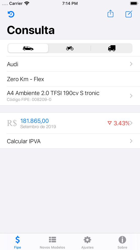 #1. Car Ad - Tabela FIPE (iOS) 由: Robson Previato