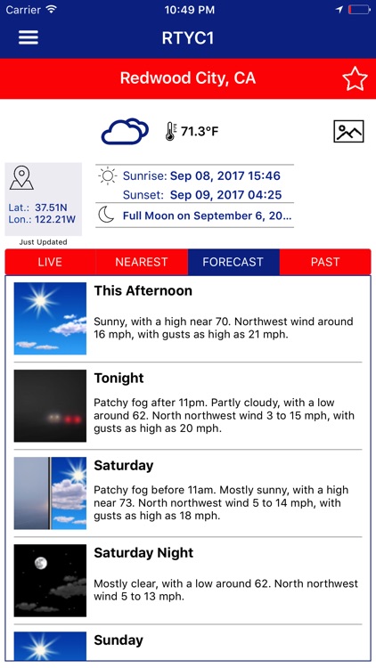 NOAA NDBC Buoy Live Marine PRO