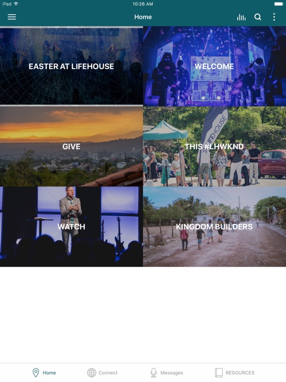 Lifehouse App iPad screenshot 1 - Lifestyle app