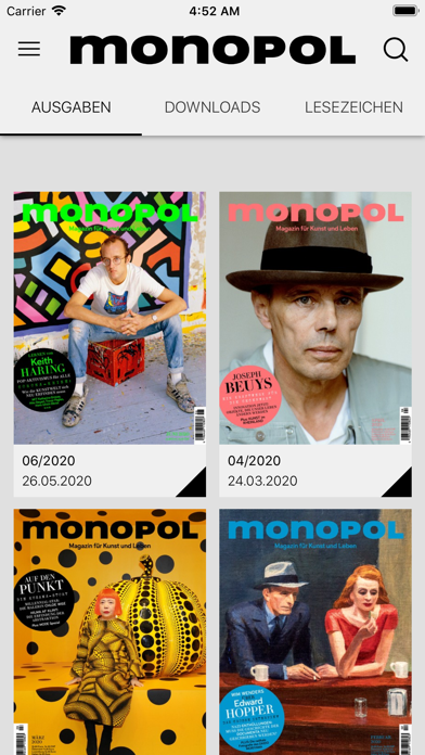 Monopol - Magazin für Kunst Screenshot
