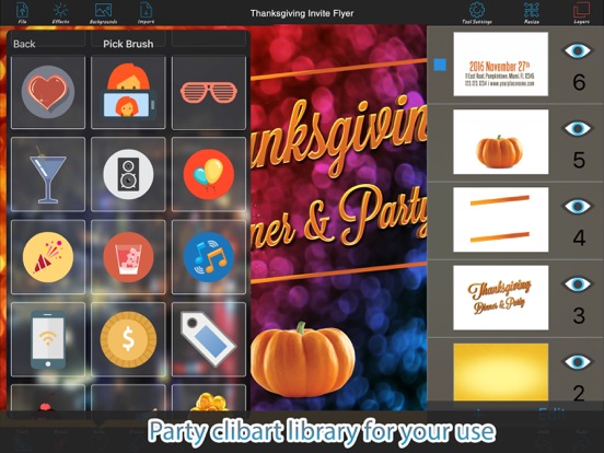 Party Flyer Creator iPad app afbeelding 3