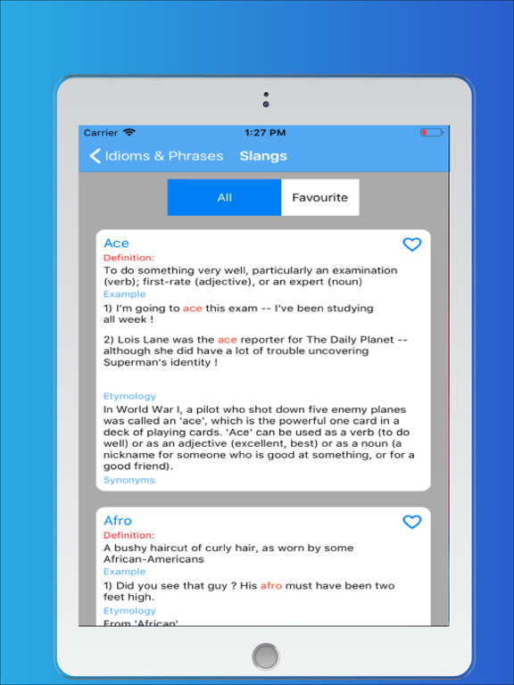 Screenshot #6 pour English Idioms & Phrases