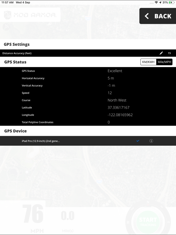 Mob Armor GPS iPad screenshot 5 - Navigation app