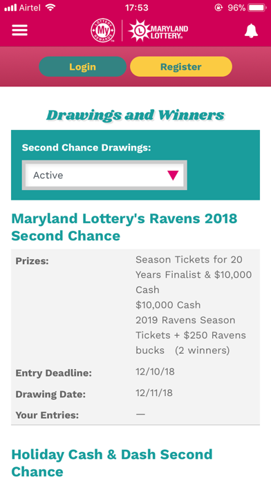 MD Lottery-My Lottery Rewards Screenshot