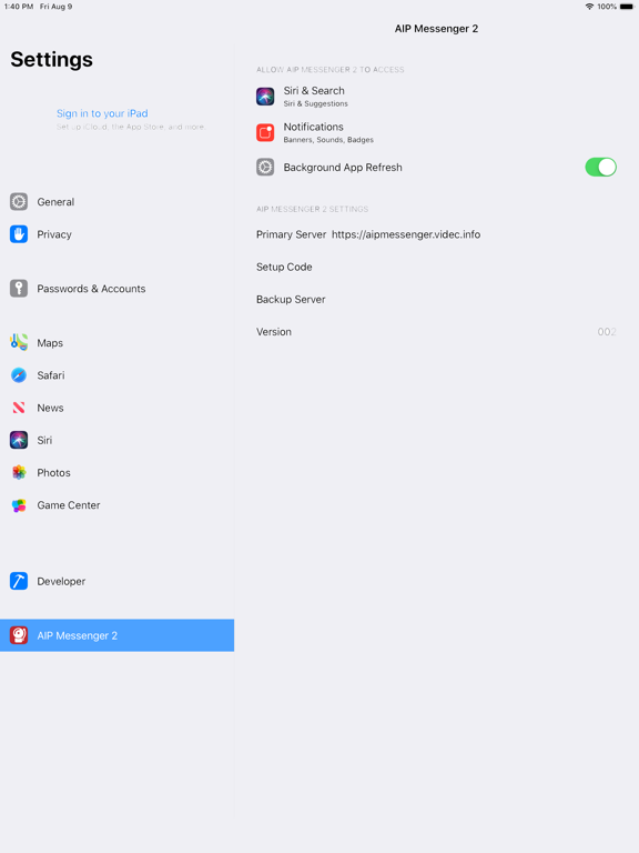 Screenshot #6 pour AIP Messenger 2