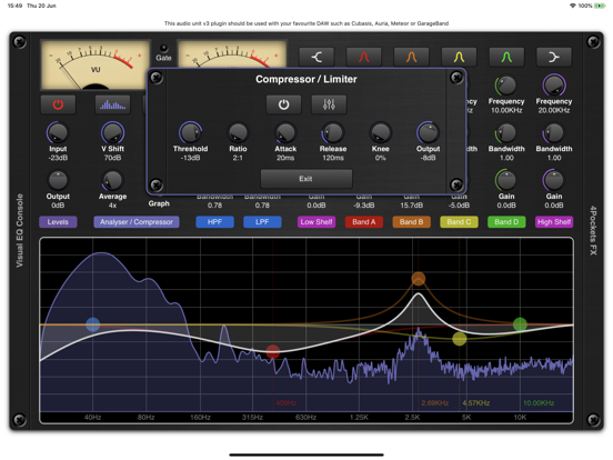 Screenshot #5 pour Visual EQ Console AUv3 Plugin