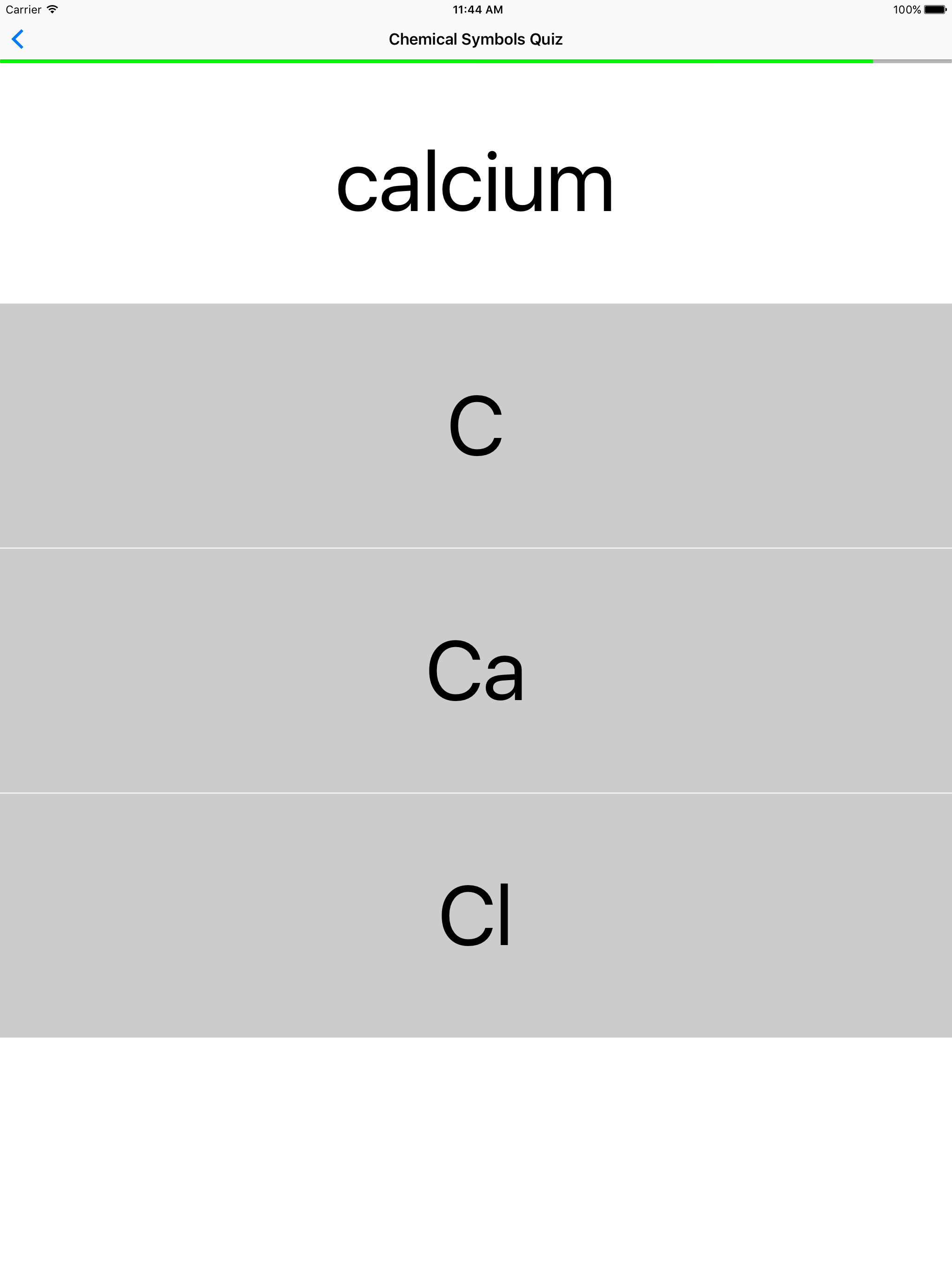 Chemical Symbols Quiz