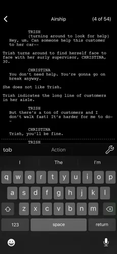 Captura 2 Final Draft Mobile iphone
