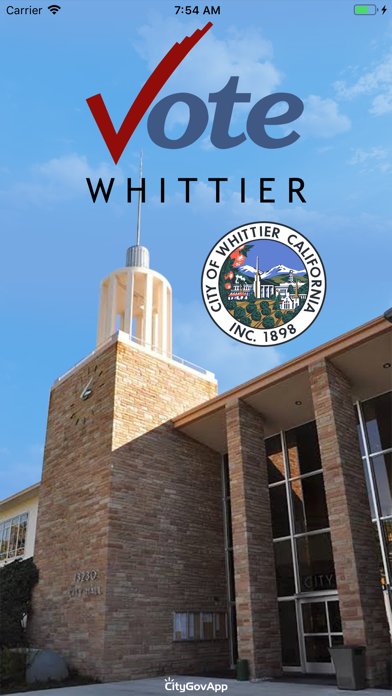 Whittier Vote App Screenshot