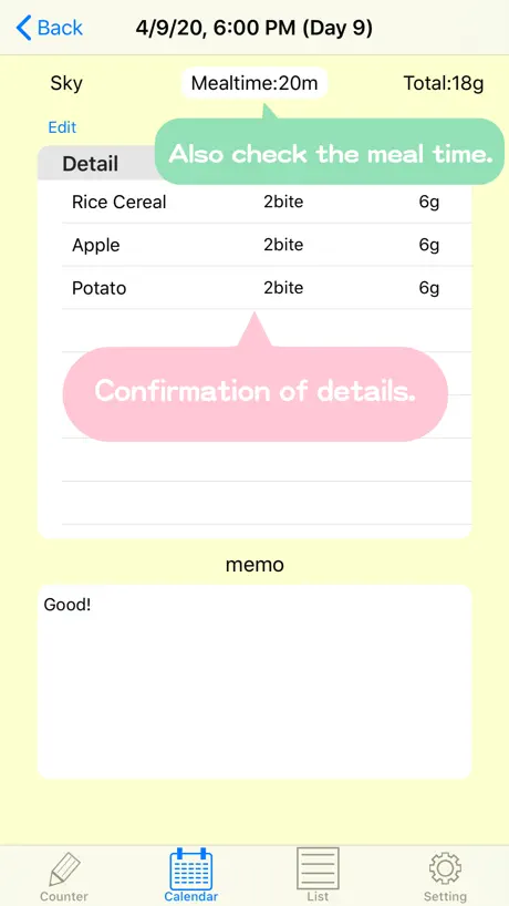 BabyFoodCounter