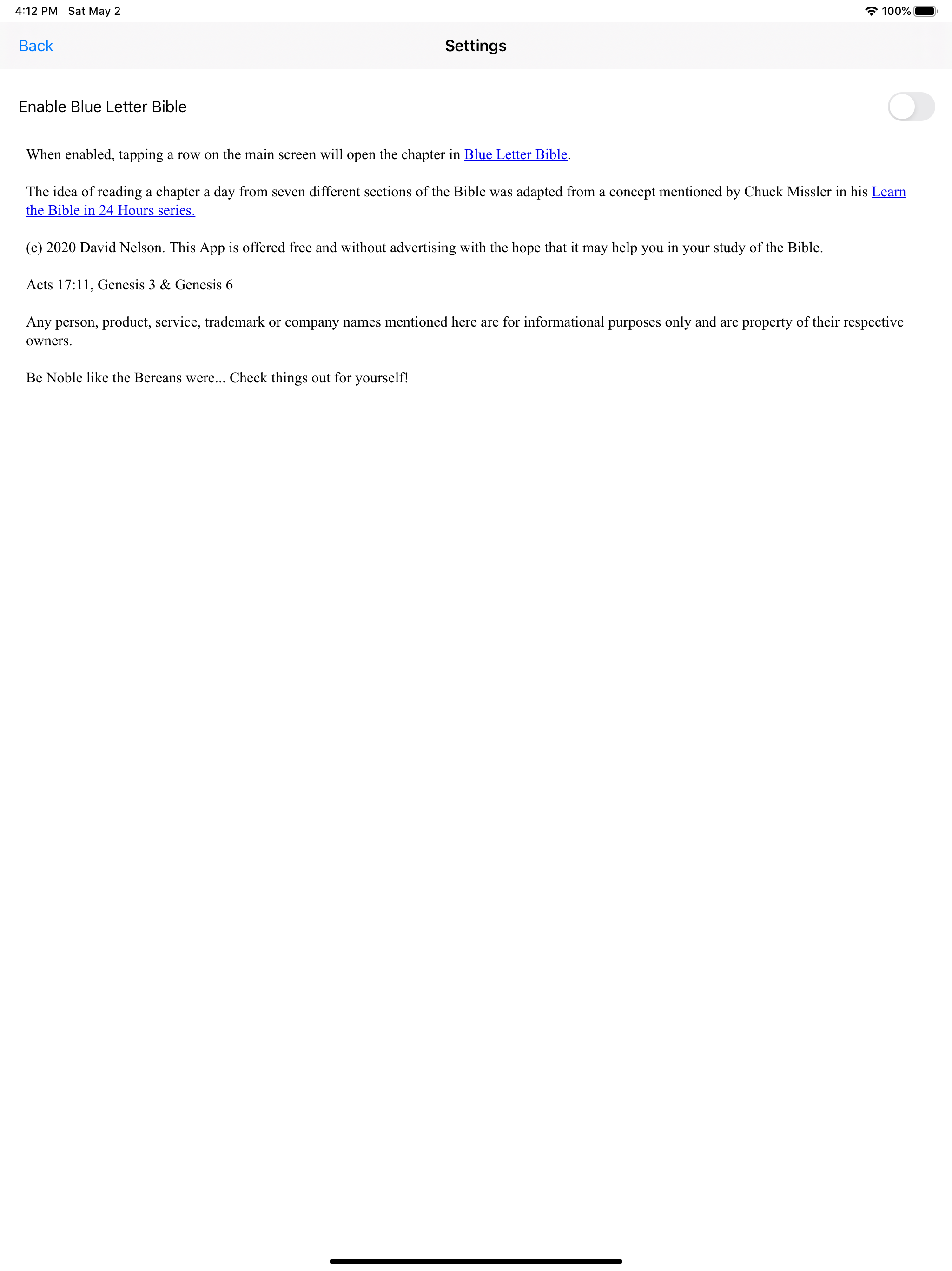 Berean Tracker screenshot 6