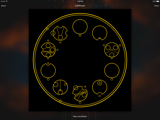 Gallifreyan Translator iPad screenshot 4 - Entertainment app