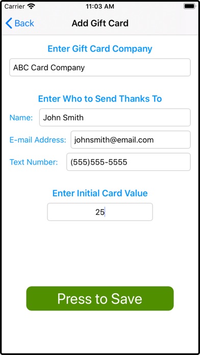 Screenshot #3 pour Gift Card Thanks