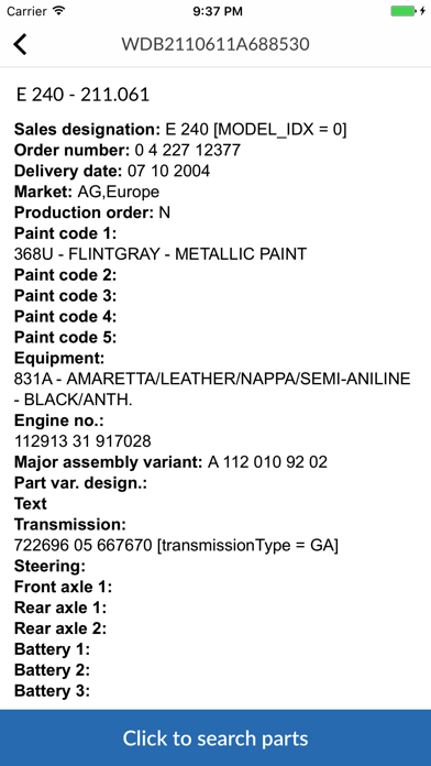 Mercedes-Benz Car Parts Screenshot