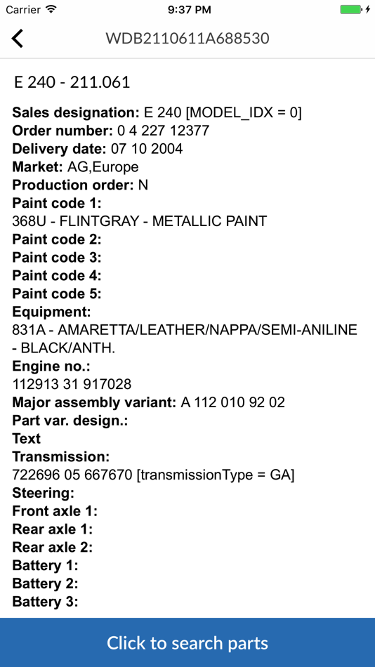 #2. Mercedes-Benz Car Parts (iOS) By: Ruslan Balkarov
