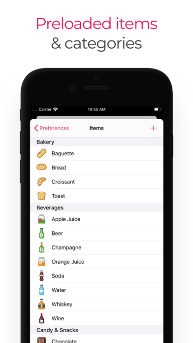 Airrends - Shopping List Screenshot