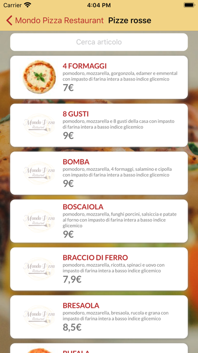 Mondo Pizza Restaurant Screenshot