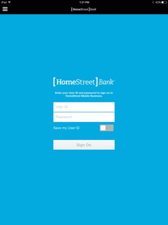 HomeStreet Business for iPad