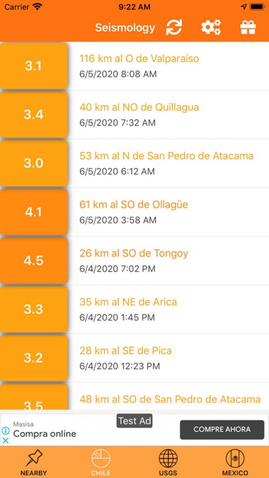 Sismologia Screenshot