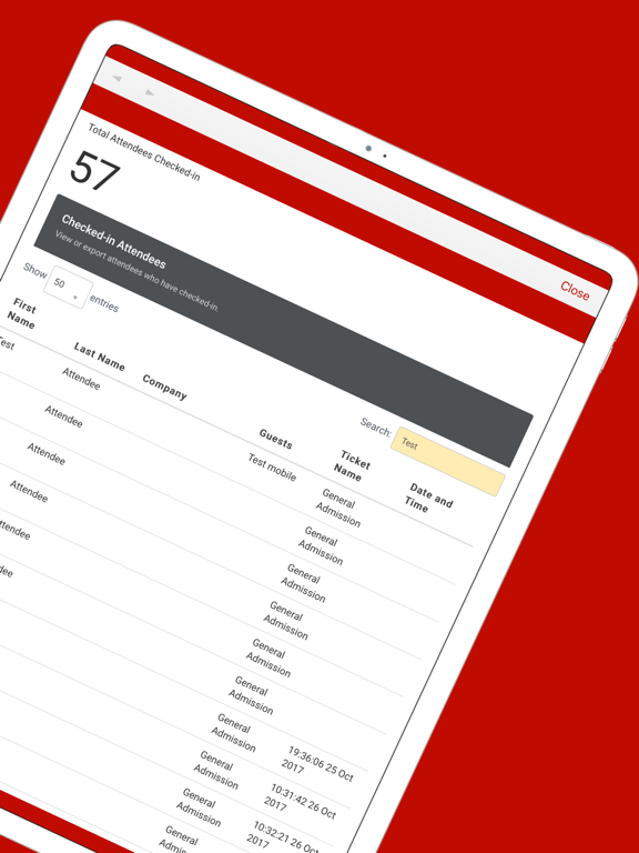 Event Ticket Scanner iPad screenshot 5 - Business app