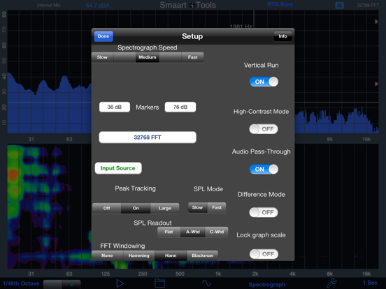 SmaartTools Single Channel RTA iPad app afbeelding 3