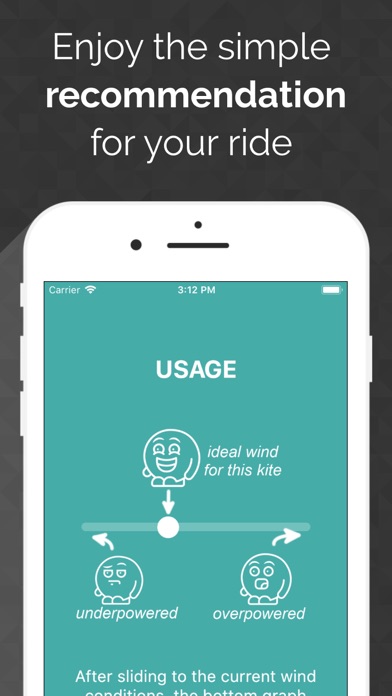Kite Size Calculator iPhone screenshot 2 - Sports app