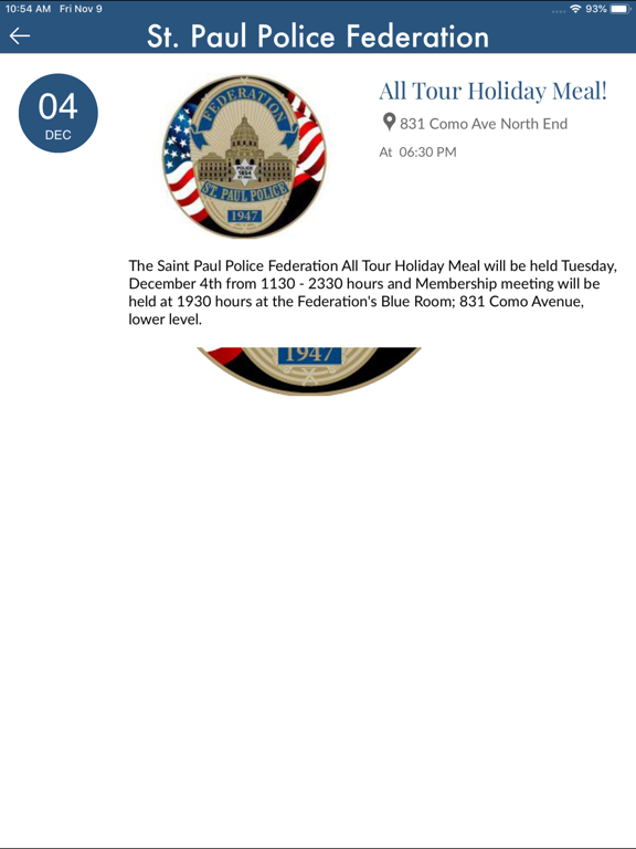 St. Paul Police Federation iPad screenshot 4 - Business app