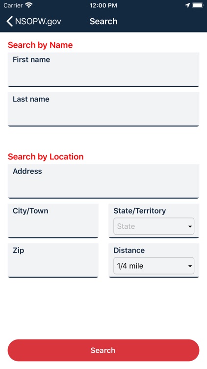 US Dept. of Justice NSOPW App