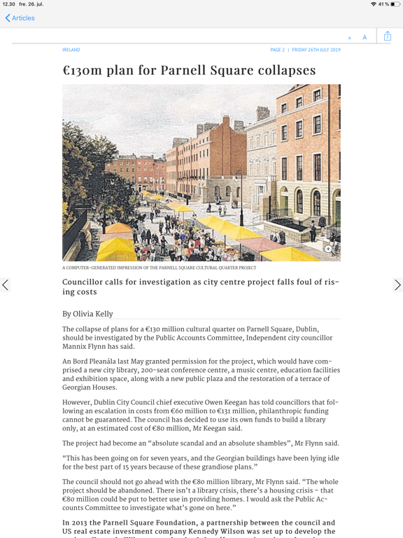 The Irish Times ePaper iPad screenshot 7 - News app