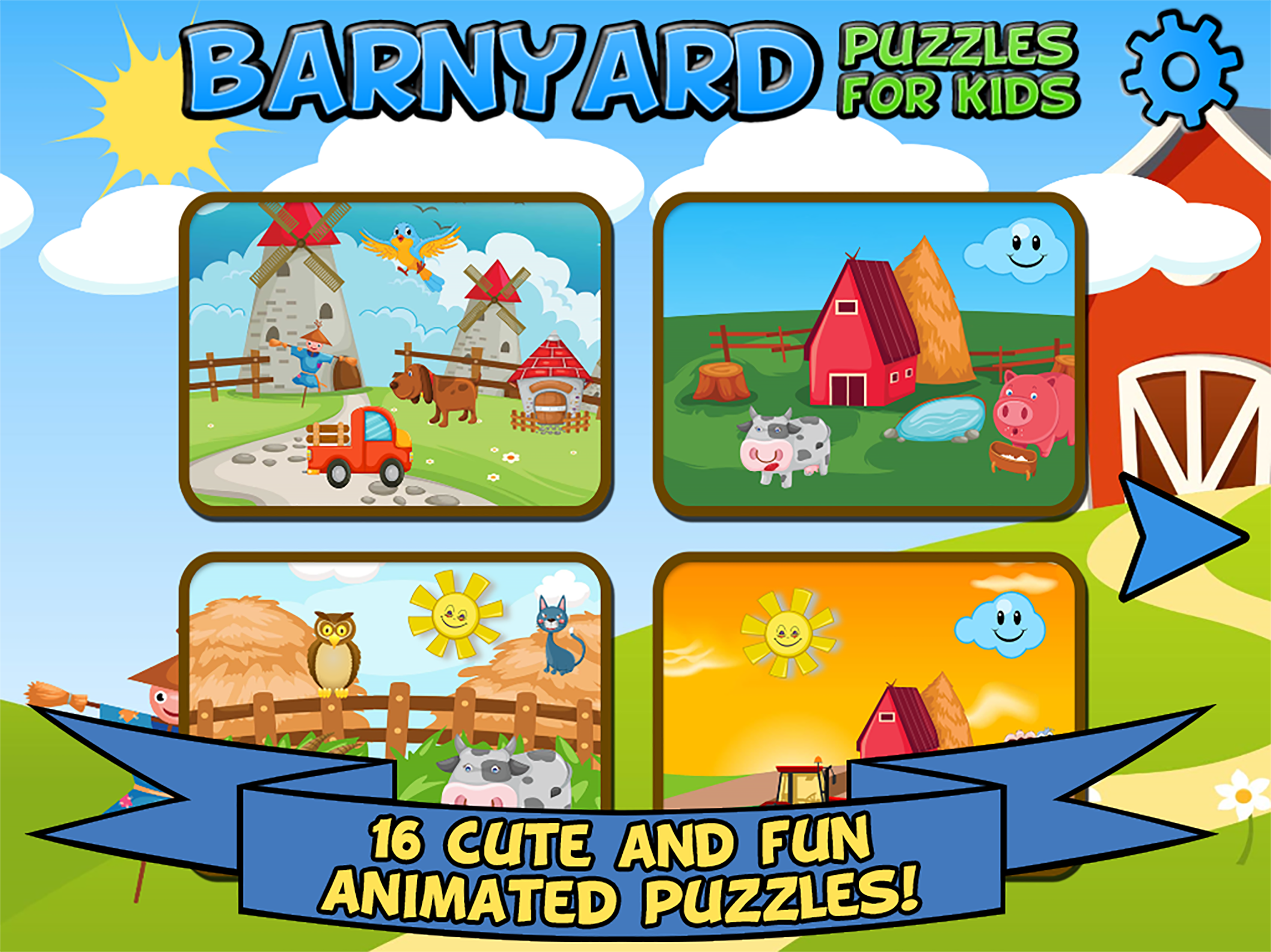 Barnyard Puzzles For Kids
