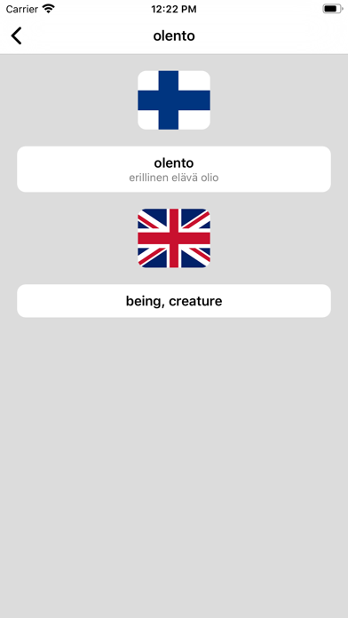 Finnish-English Dictionary Screenshot