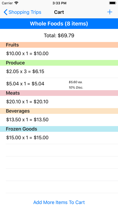 CartCalc - Shopping Calculator Screenshot