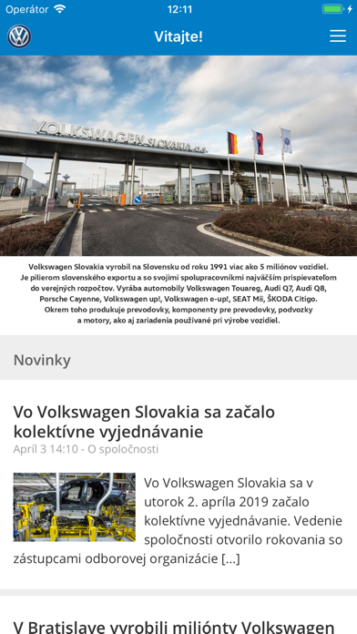 Screenshot #1 pour VW SK, zamestnanecká aplikácia