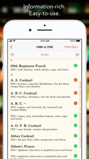Скриншот Martin’s Index Of Cocktails на iPhone 2