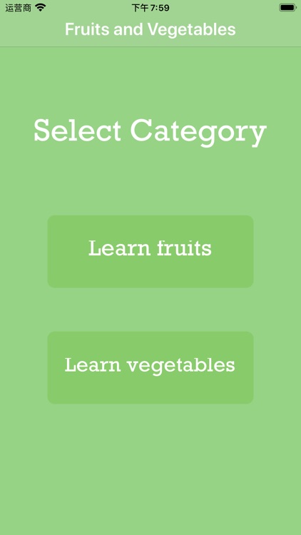 Fruits and vegetables test