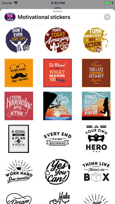Motivational Sticker Pack Screenshot