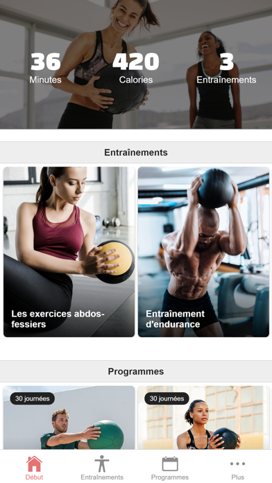 Screenshot #1 pour Exercices avec médecine ball