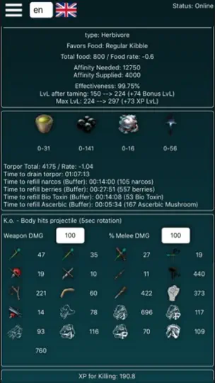 Capture d'écran de A-Calc Pro Pour Ark Survival sur iPhone 2