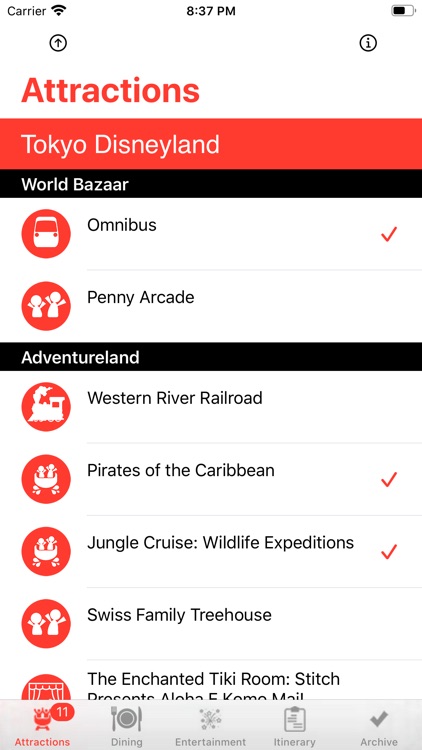 Theme Park Checklist: Tokyo