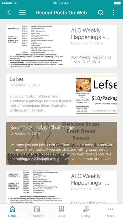 American Lutheran Church Screenshot