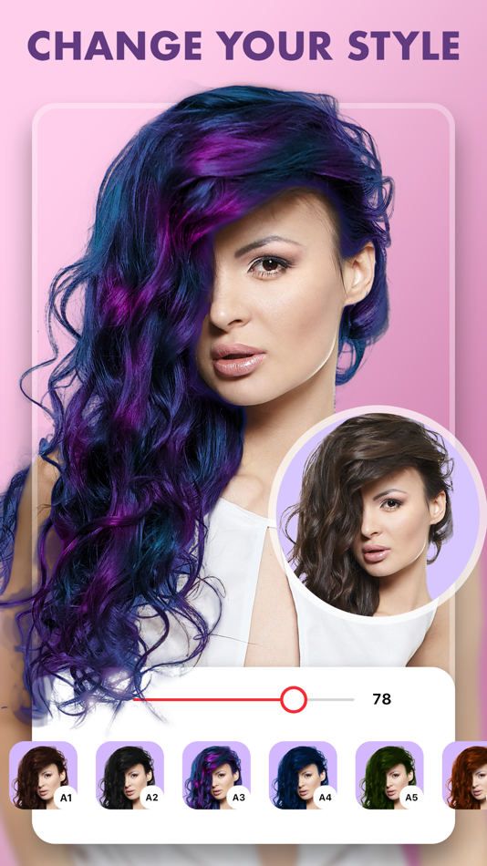 Hair Color Changer. Change Hairstyle. Change your Hairstyle. Hair color change