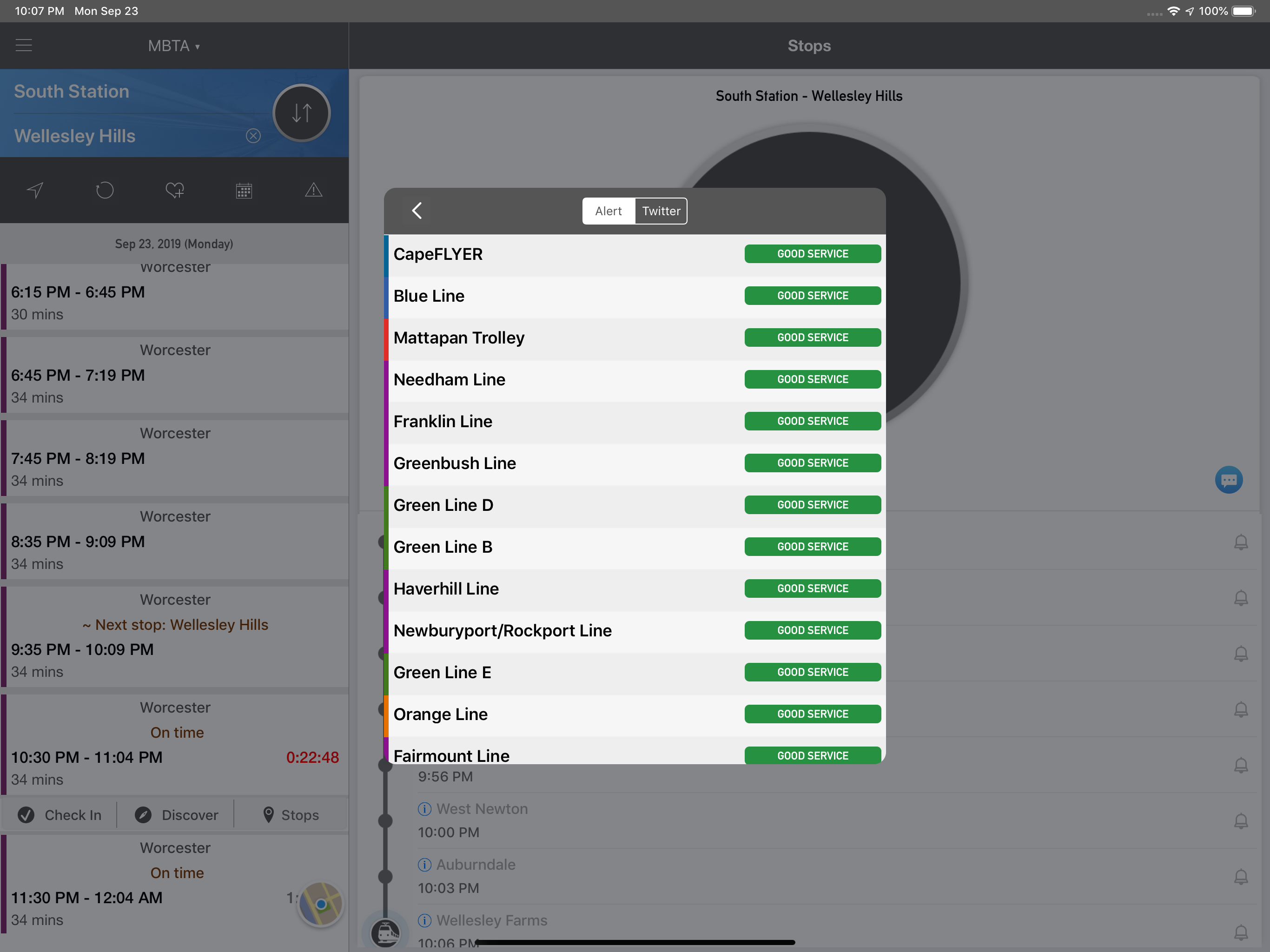 onTime : MBTA screenshot 7