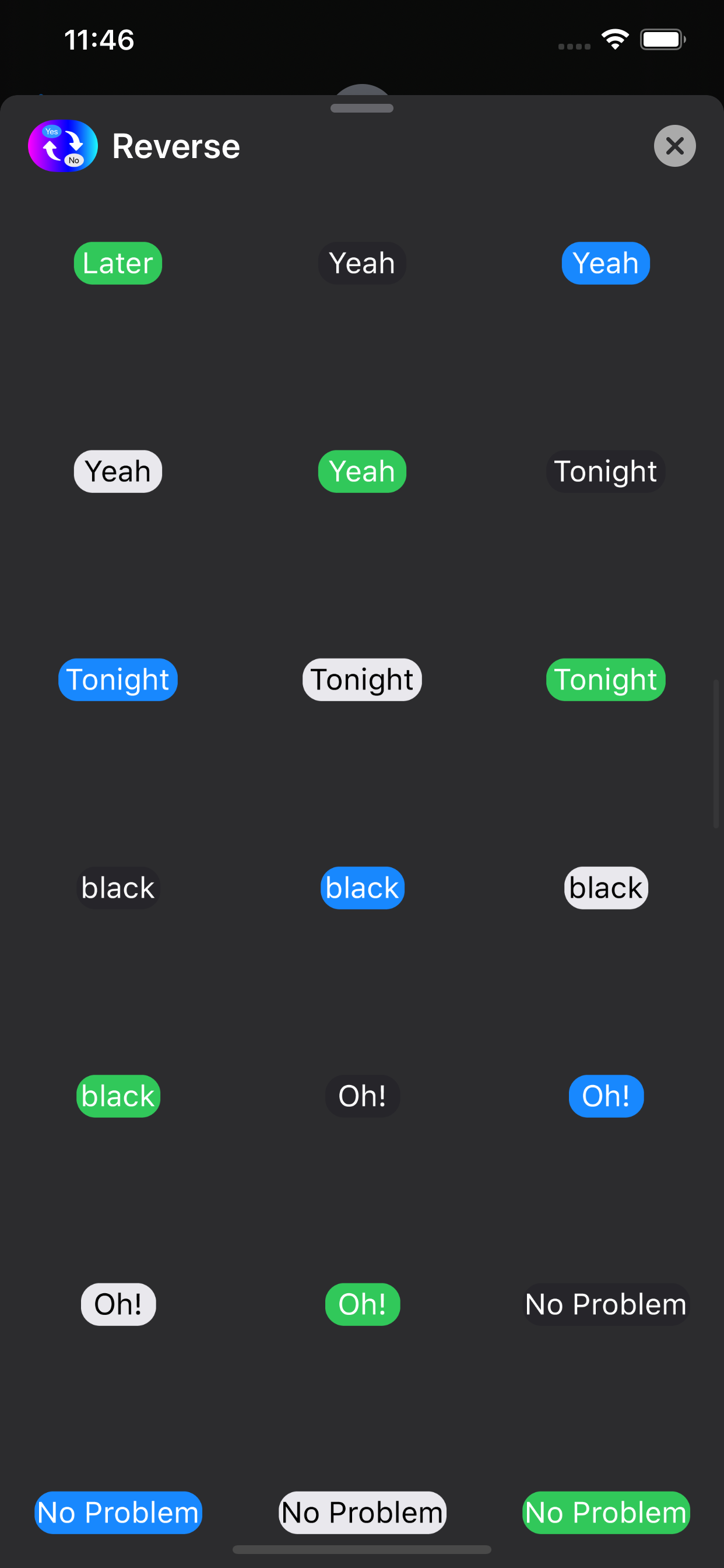 Yes No Reverse Stickers App screenshot 7
