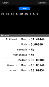 Averages Calculator screenshot