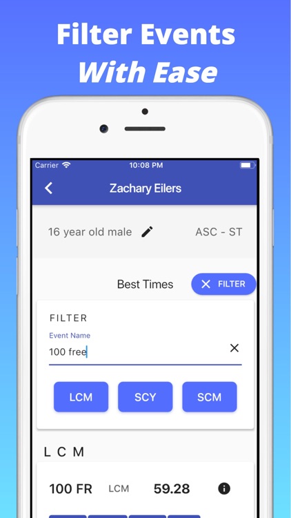 Swim Stats - View Swim Times screenshot-3